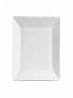 5" White DKE Squared Plate