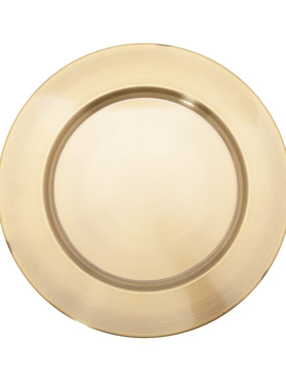 12" Gold Metal Charger