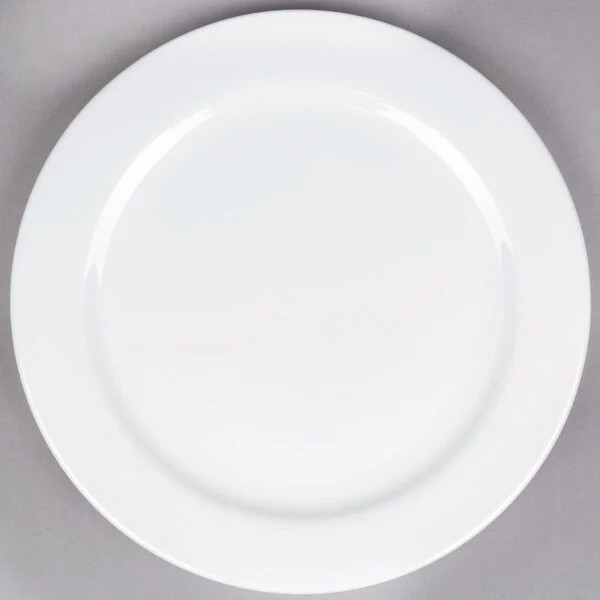 12" White Tuxton Plate