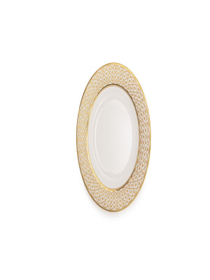 5" White and Gold Marcella Plate