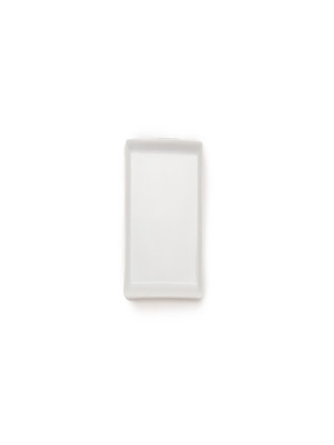 4"x4" White Square Thin Rim Plate