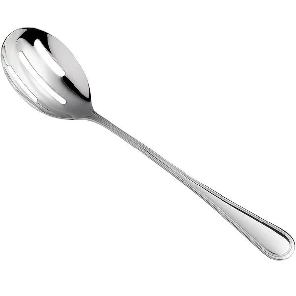 Silver Simplicity Slotted Serving Spoon