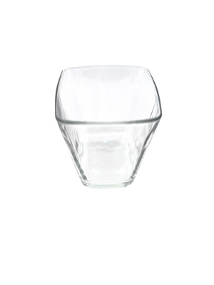10"  92.8oz Square Glass Pyramid Bowl
