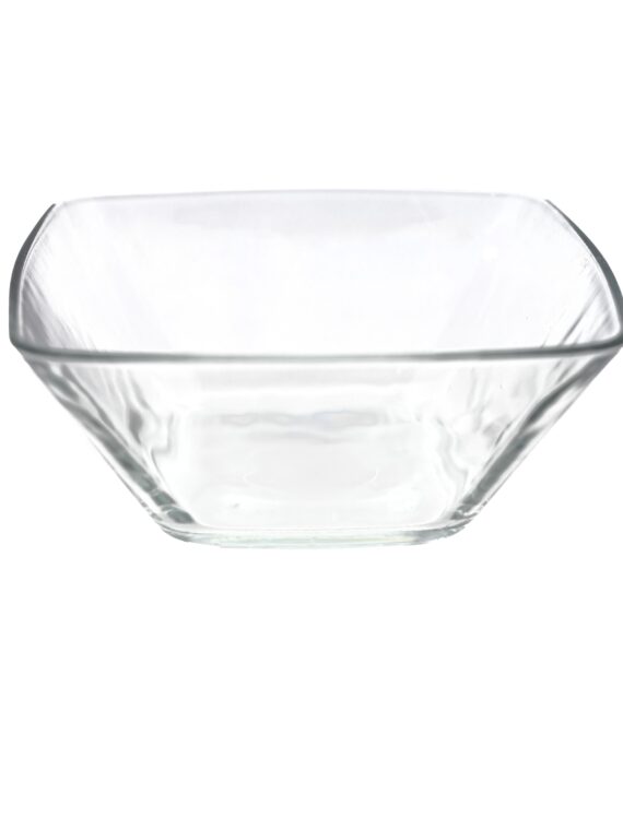 6" 42.5oz Glass Square Pyramid Bowl