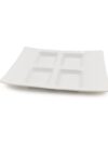 White 4 Section Sauce Tray