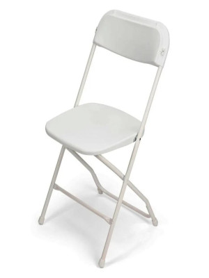 White Plastic Folding Chair