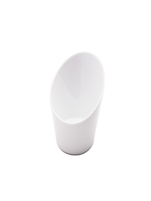 White Bronnum Slant Bowl