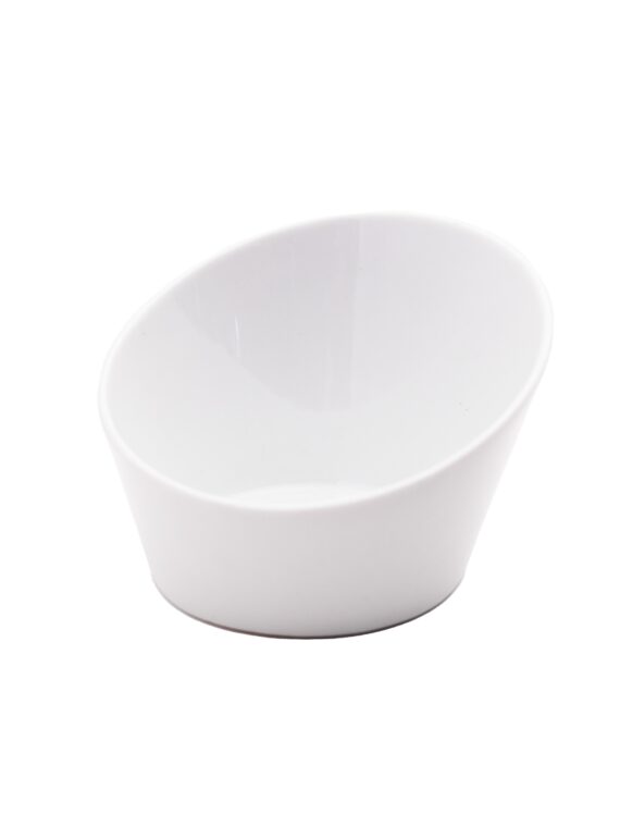 White Bronnum Slant Bowl