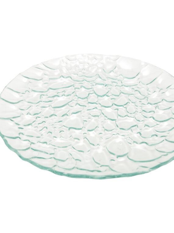 11" Glass River Rock Plate