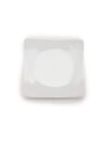 3" White Square Plate