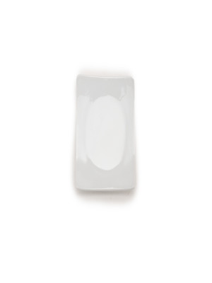 3" White Square Plate