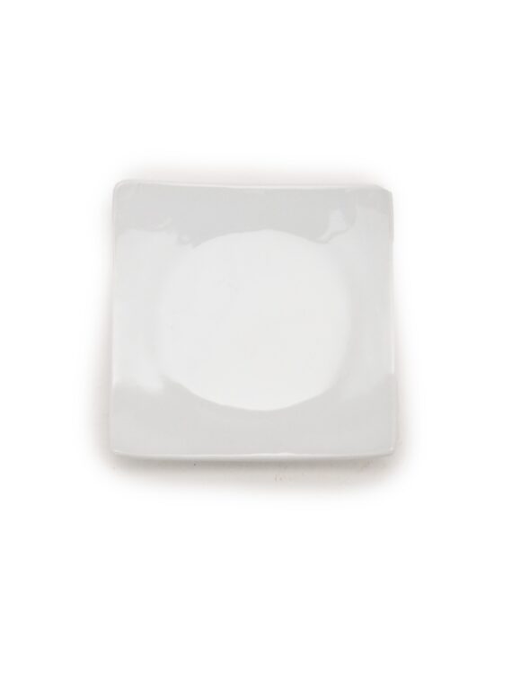 3" White Square Plate