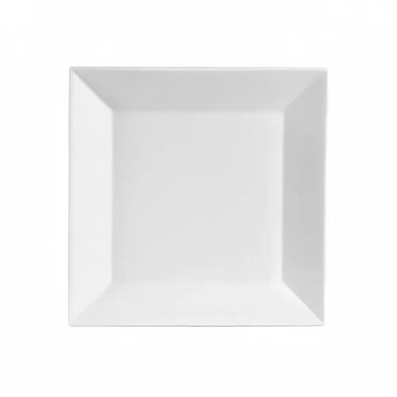 12"x12" White Square Wide Rim Tray