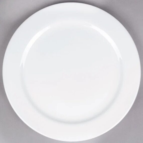 12" White Tuxton Plate