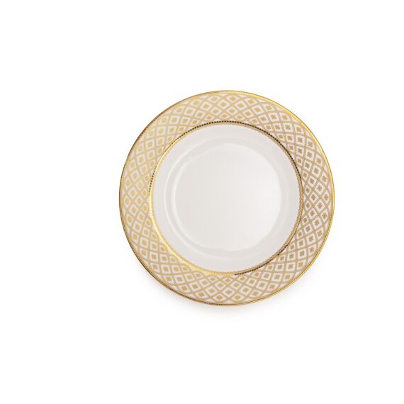 10" White and Gold Marcella Plate