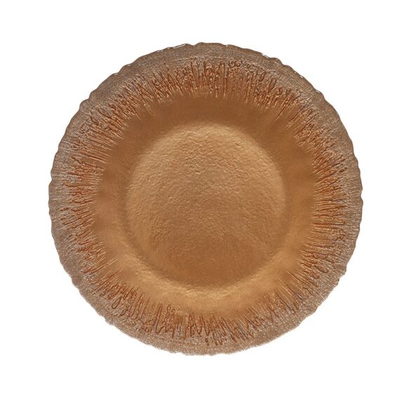 Silver Glitter Rose Blush Charger