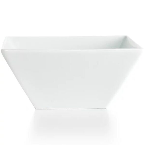 10" 105.6oz White Pyramid Bowl