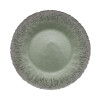 Silver Glitter Cameo Green Charger