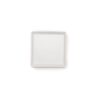 4"x4" White Square Thin Rim Plate