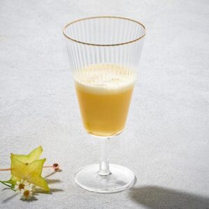 Gold Fluted Water Glass