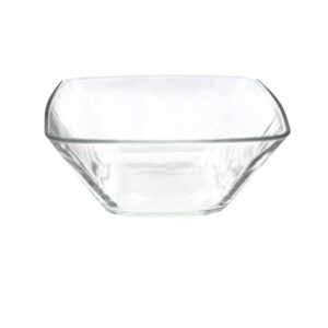 10"  92.8oz Square Glass Pyramid Bowl