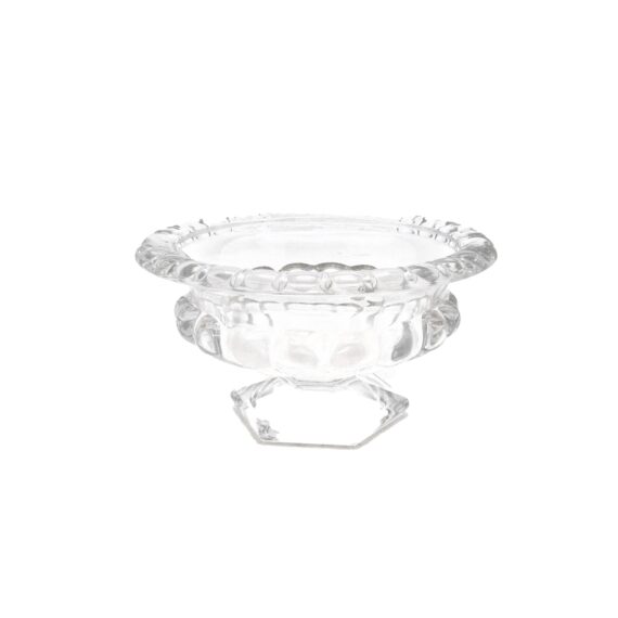 13" Glass Faceted Bowl