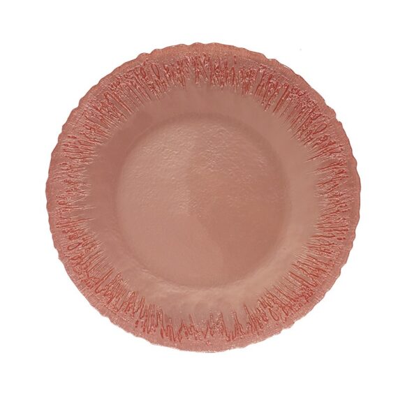 Silver Glitter Soft Salmon Charger