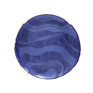 Waves Dark Blue Charger