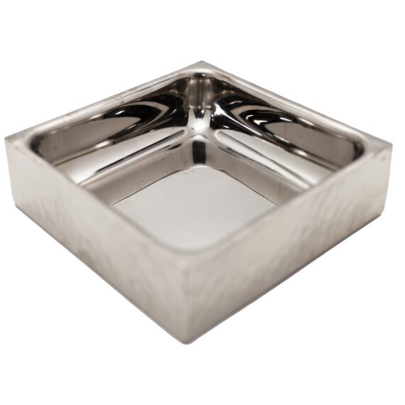 Hammered Chrome Tray Deep