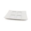 White 4 Section Sauce Tray