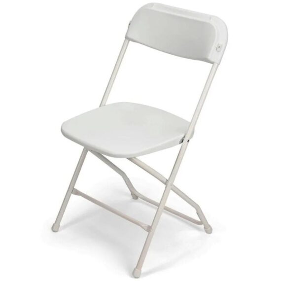 White Plastic Folding Chair