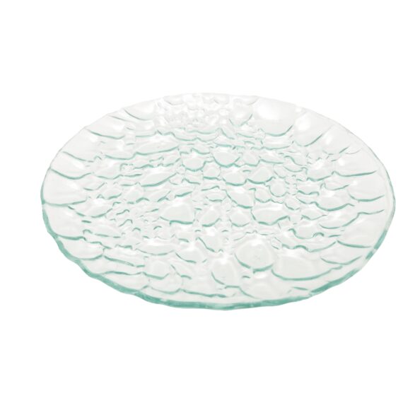13" Glass River Rock Platter