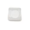 3" White Square Plate