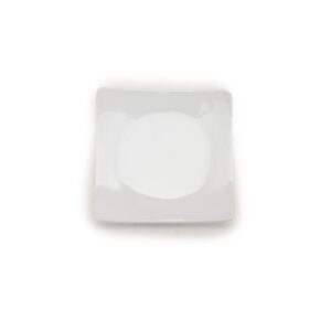 3" White Square Plate